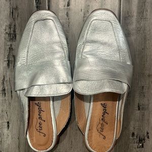 Free People silver mules - love them but too small